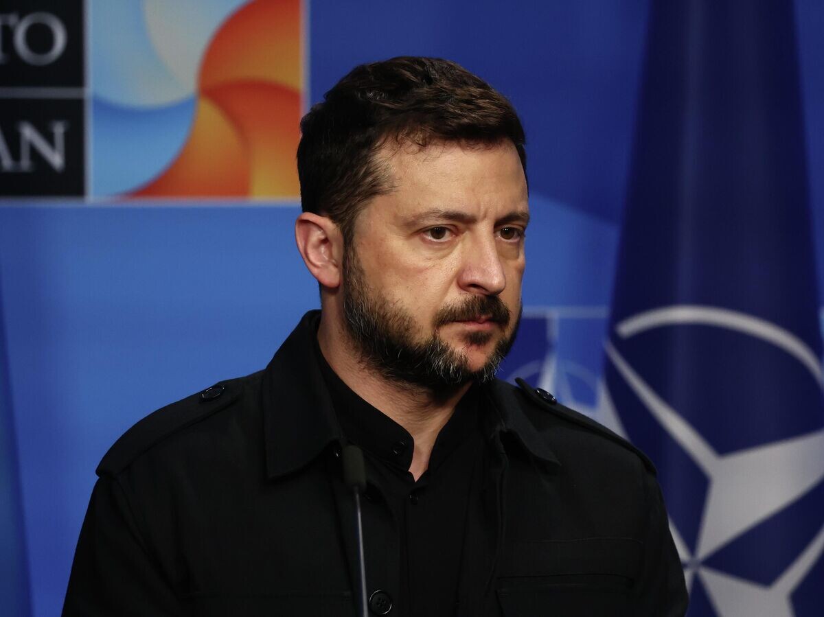 Владимир Зеленский на саммите НАТО в Гааге© Getty Images / NurPhoto/Jakub Porzycki