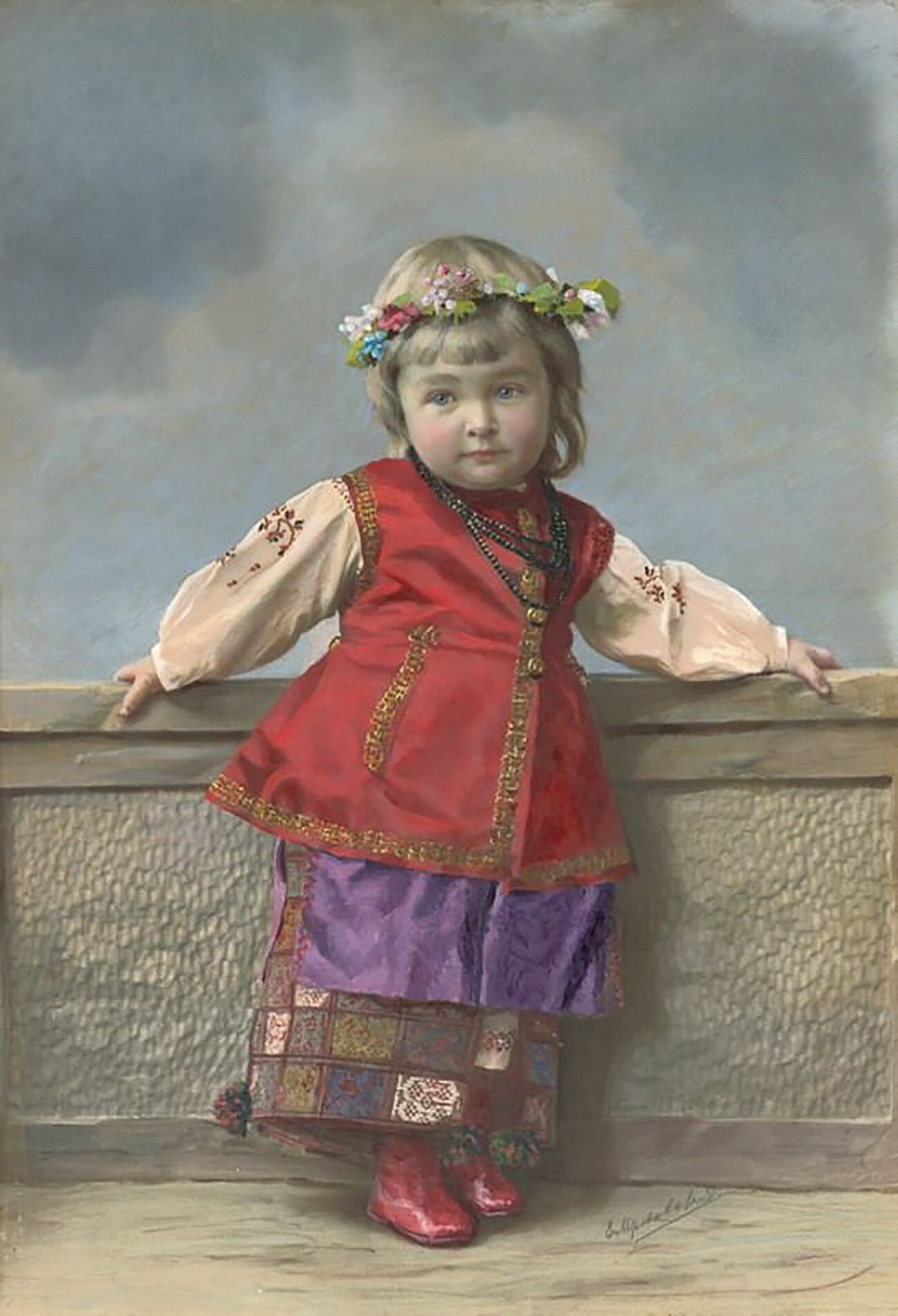 Портрет девочки в малороссийском костюме