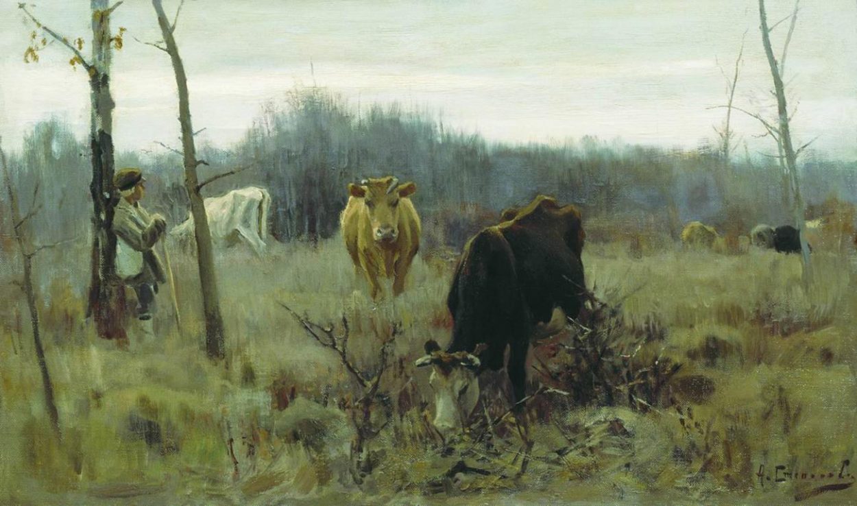 Картина А. Степанова «На пастбище».