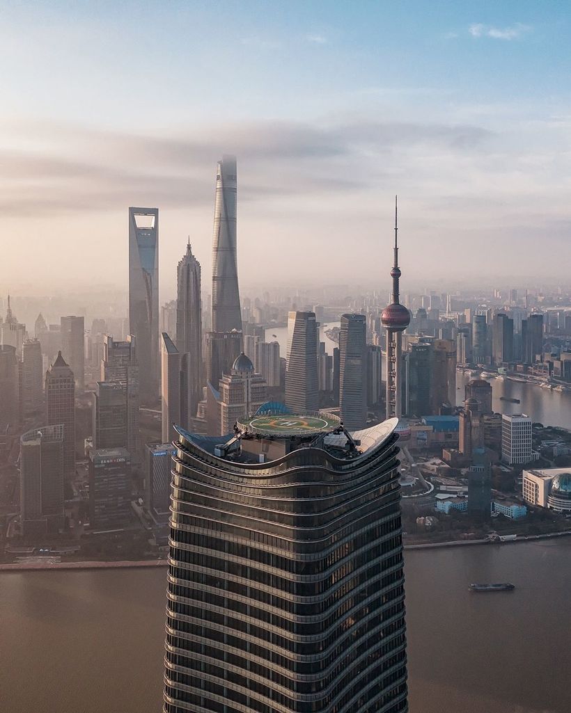 Брутальный Шанхай: головокружительные городские фотопейзажи Аарона Шао