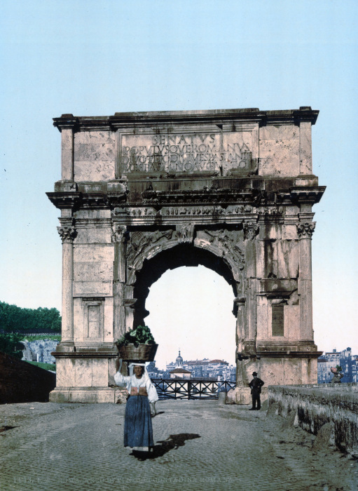 Триумфальная арка Тита на древней Священной дороге.
