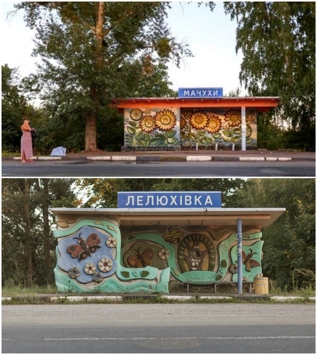 Красота родной природы вдохновила на создание прекрасных мозаик (Остановки на трассах Украины). © Christopher Herwig. 