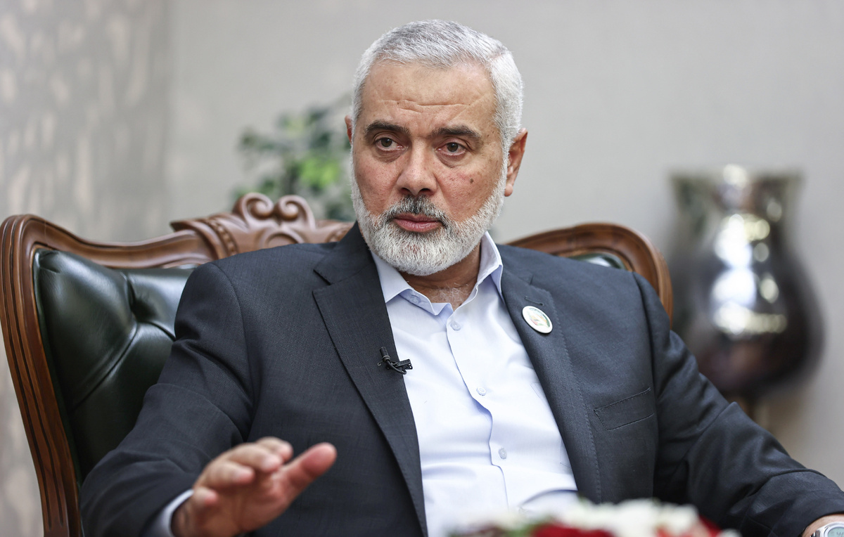    Глава политбюро движения ХАМАС Исмаил Хания  Onur Coban/Anadolu Agency via Getty Images