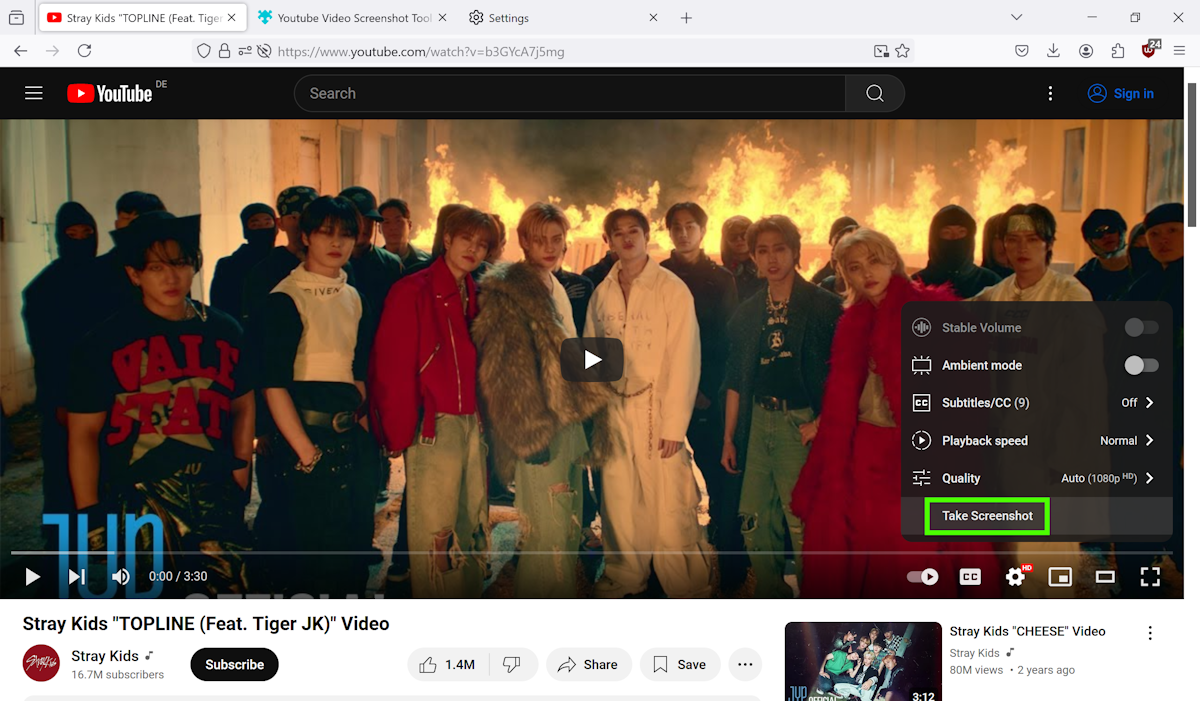 Firefox Take Screenshot YouTube