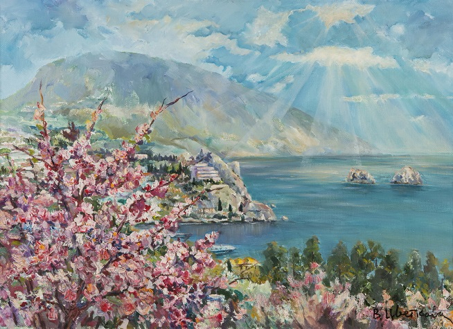 Весна в Крыму. Цветет барбарис. 1997 (654x475, 363Kb)