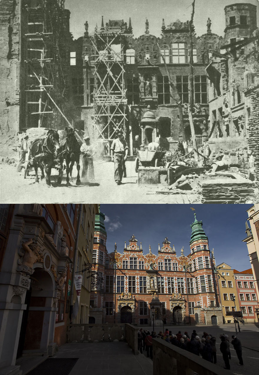 Как удалось восстановить Гданьск, разрушенный на 90% во время Второй мировой войны