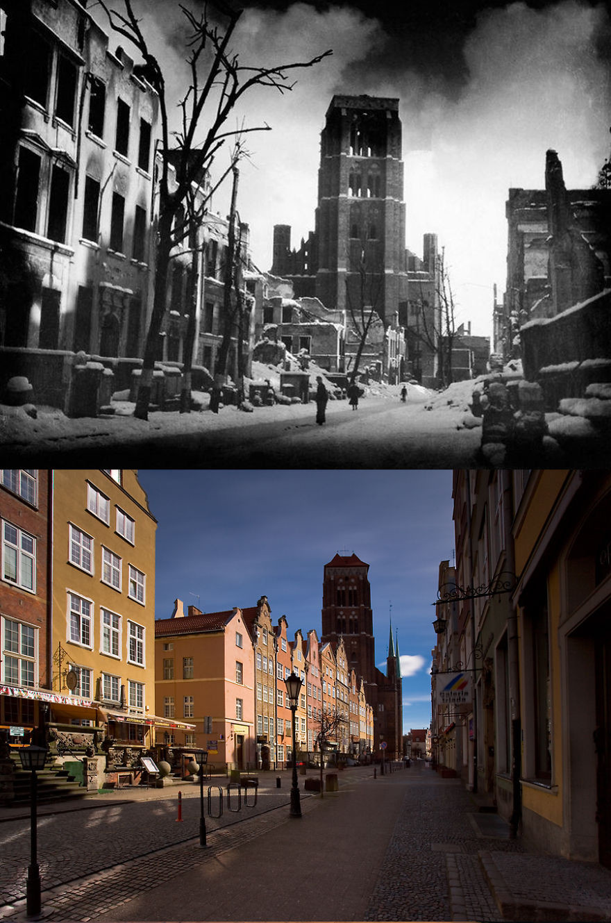 Как удалось восстановить Гданьск, разрушенный на 90% во время Второй мировой войны