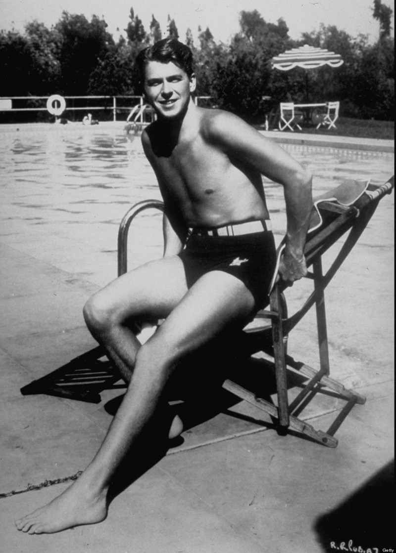 Рональд Рейган, 1940 год Мерилин Монро, бикини, волочкова, звезды, знаменитости, история, купальник, пляж