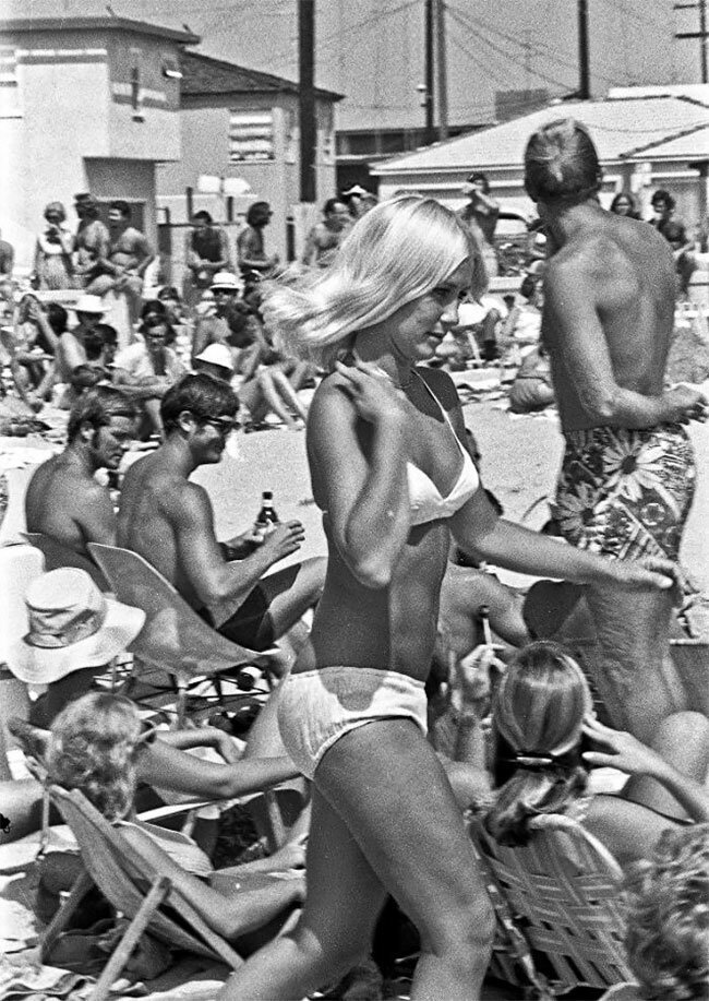 50 лет назад: один день на калифорнийском пляже страны,туризм