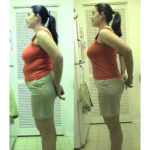 Фотография женщины в профиль: до и после похудения с помощью Кленбутерола