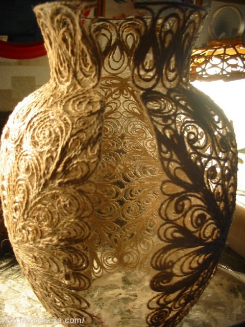 Филигрань из джутового шнура джут,рукоделие,своими руками,филигрань