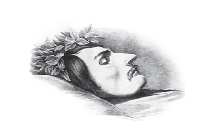 «Гоголь на смертном одре», рисунок Э. А. Дмитриева-Мамонова