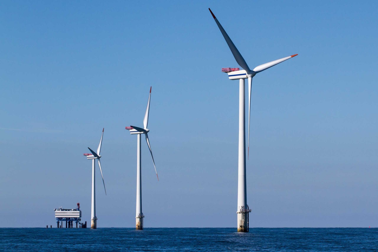 Ветряная электростанция Amrumbank West в Северном море tvmadeingermany, германия, море, факты, электостанция