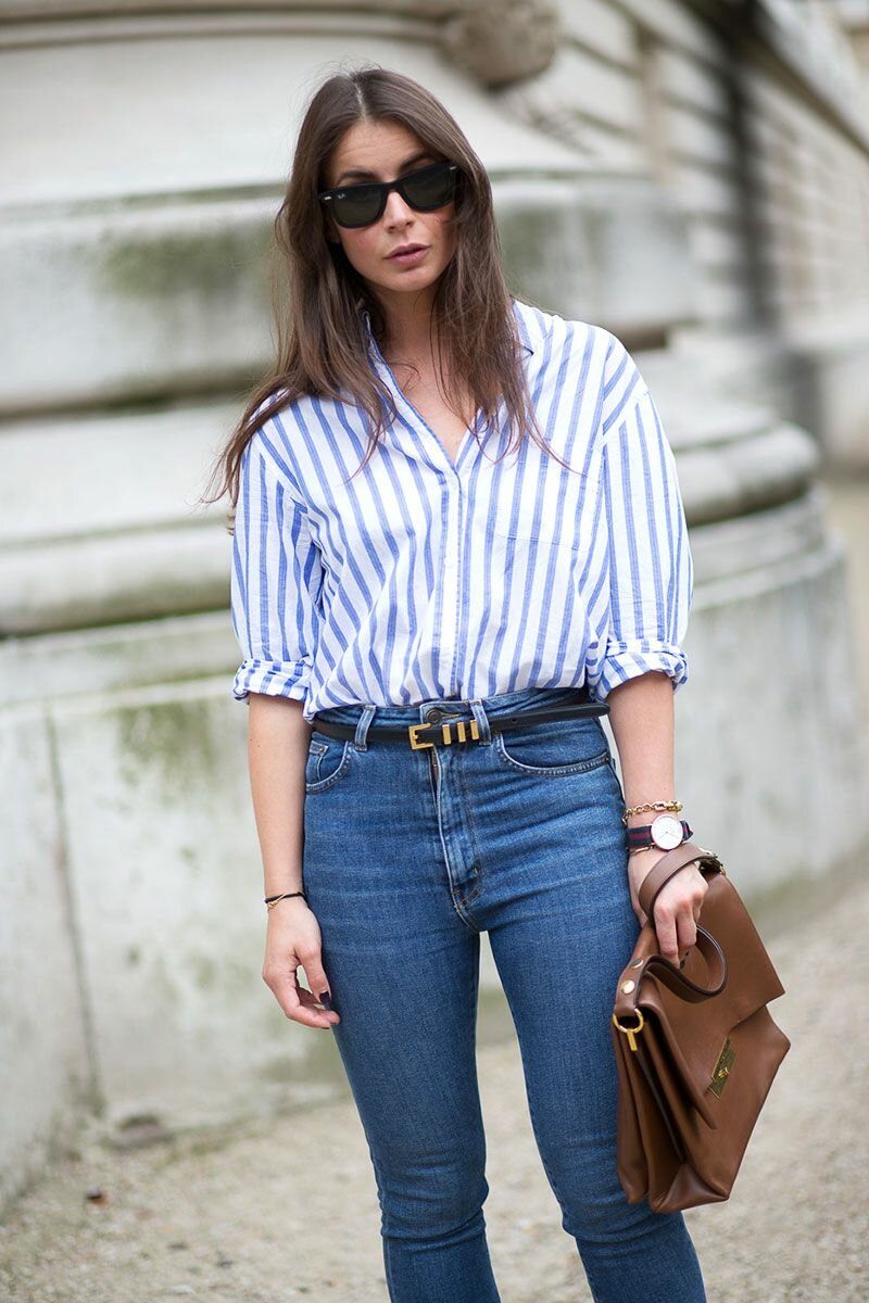 Рубашка и джинсы женские сочетание фото