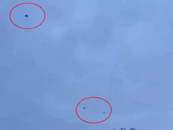 Пролёт группы из семи «Гераней» над Украиной попал на видео
