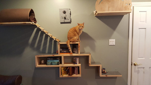 Настенная мебель  для кошек своими руками