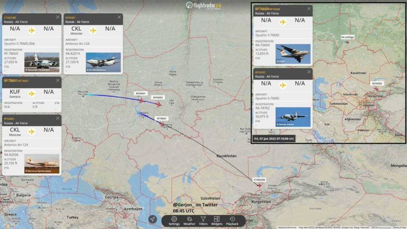 Переброску войск ОДКБ осуществляют 75 транспортных самолетов ВТА России Новости