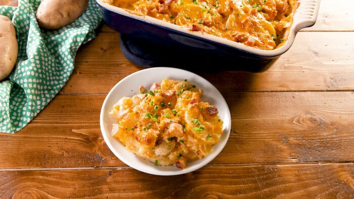 Картофельная запеканка с ветчиной. \ Фото: punchfork.com.