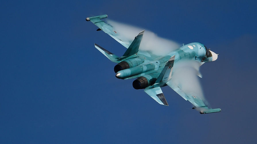 Минобороны показало уничтожение военного объекта на Украине истребителем Су-34
