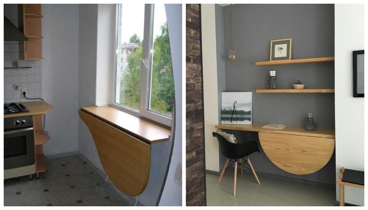 Откидная, выдвижная, складная: эргономичная мебель для маленького дома идеи для дома,интерьер и дизайн