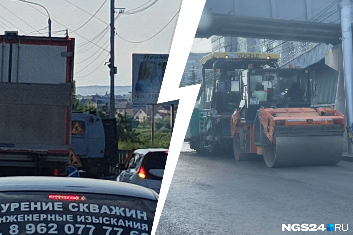 Красноярцы возмутились ремонтом дорог в часы пик