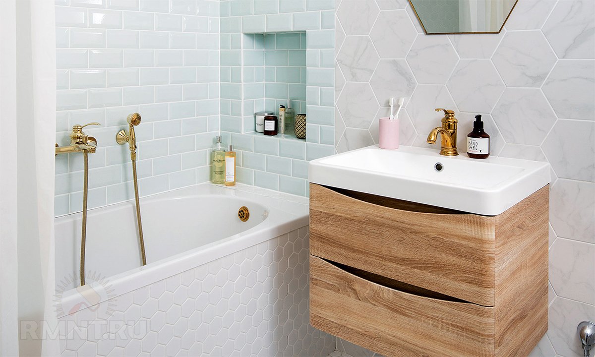 10 примеров разного обустройства стандартной ванной комнаты