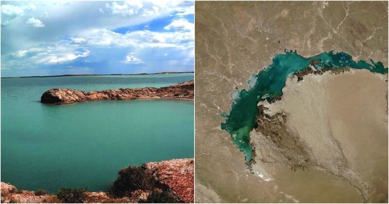 Балхаш — удивительное озеро с разной водой Балхаш,Казахстан