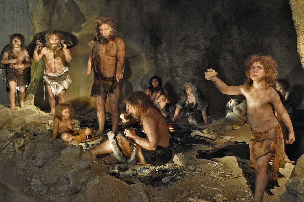  Предполагаемый вид неандертальской стоянки. Современная реконструкция. / © barbaraschwarz.files.wordpress.com 
