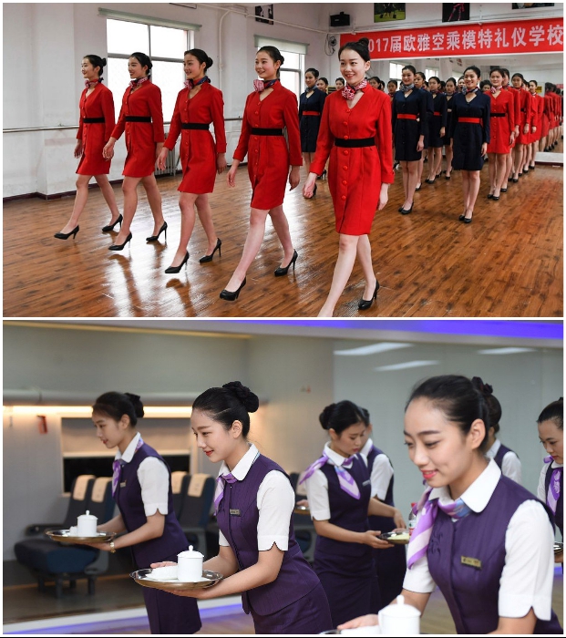 Курс молодого бойца и истязания: как готовят китайских стюардесс только, после, должны, девушки, научиться, пассажиров, которые, чтобы, красиво, правильно, улыбаться, желающих, обучения, стюардессы, салоне, самолета, непременно, также, между, нужно