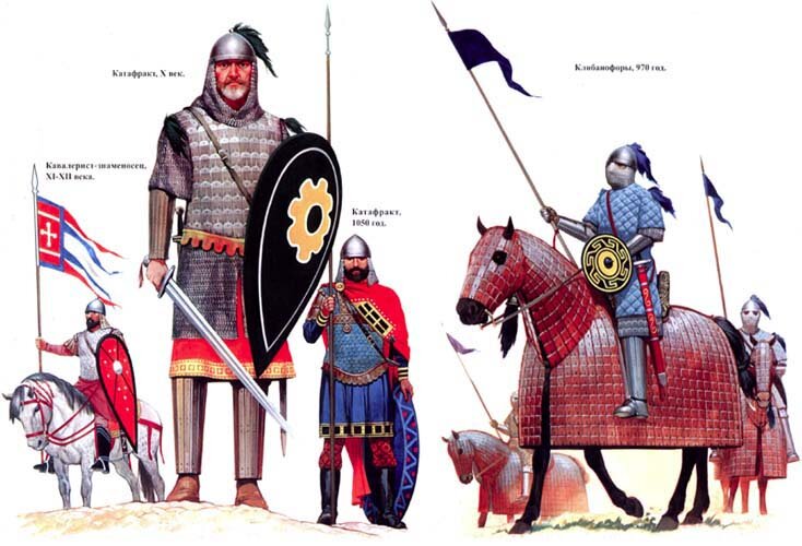 византийские воины разных периодов