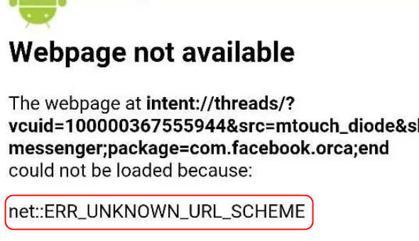 Ошибка «ERR UNKNOWN URL SCHEME» при открытии ссылок в приложениях Android 12