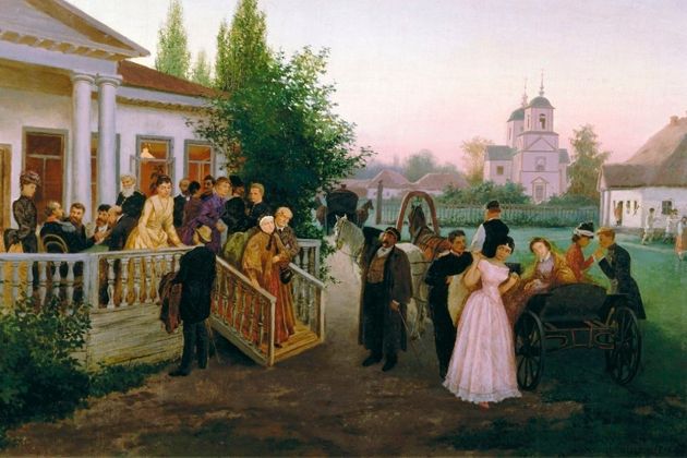 Разъезд гостей — Трутовский Константин Александрович