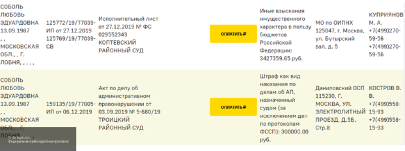 Многомиллионные долги ФБК не помешали Соболь и Навальному гульнуть на широкую ногу