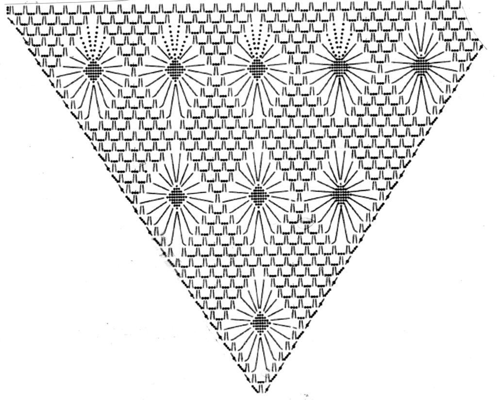 Вязание шали крючком паучки схема