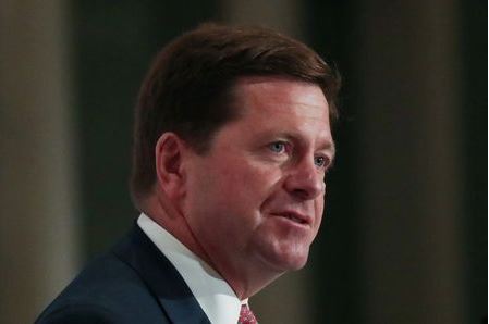 Jay Clayton, Chairman of the U.S. Securities and Exchange Commission, speaks at the Economic Club of New York luncheon in New York City, New York, U.S.,September 9, 2019. REUTERS/Shannon Stapleton