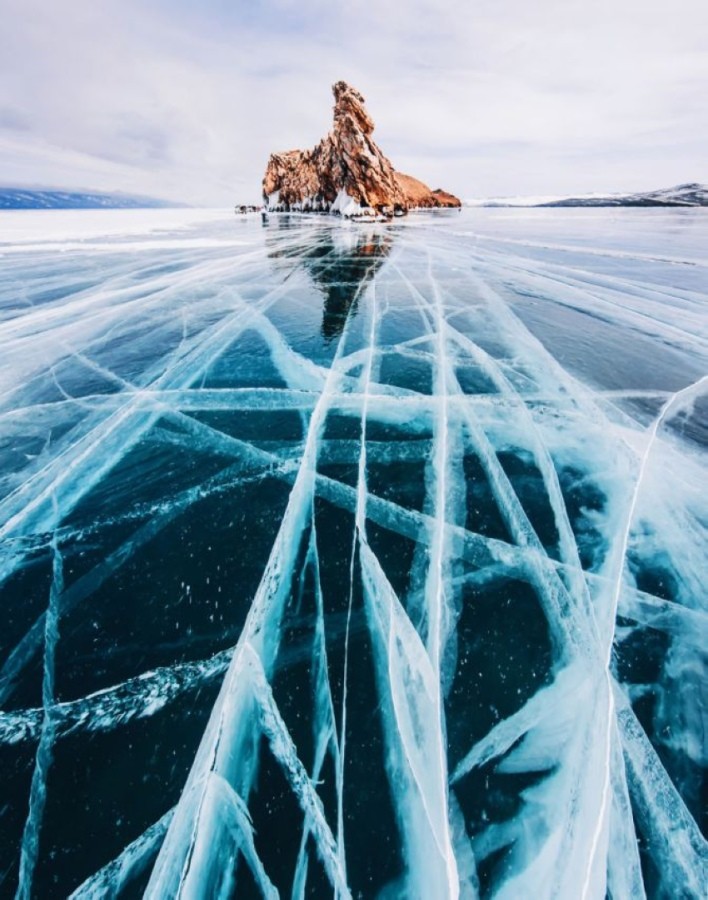 Замерзший Байкал. Фантастика байкал, зима, красота, лед, прогулка, россия