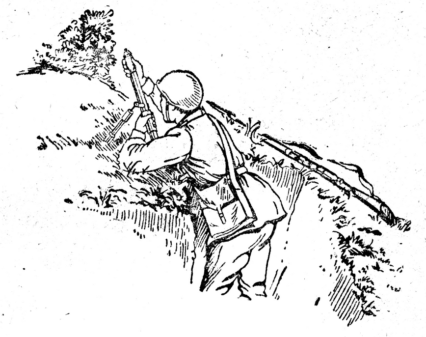 Рисунок из инструкции по устройству и применению 37-мм миномёта. Ведение огня из ВМ-37 - Плохая лопата, бесполезный миномёт | Военно-исторический портал Warspot.ru