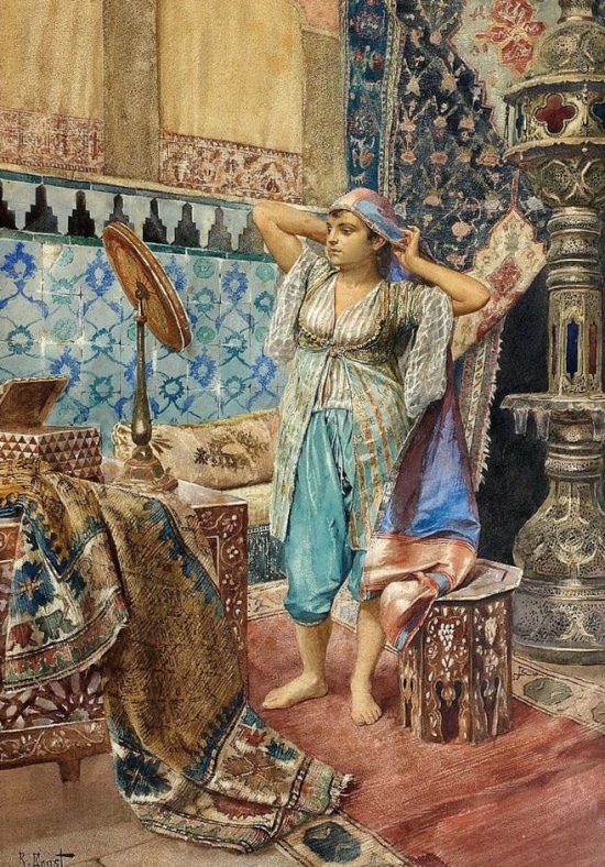 Мастер восточных сюжетов Rudolf, Эрнст, австрийского, Париж, Рудольфа, Рудольф, Ernst, художник, Востоку, Эрнста, Ближнему,   Восточные, большим, работы, экспонировал, успехом, Совершил, путешествий, несколько, выставках