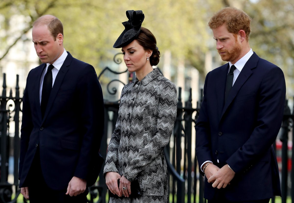 There were sad times too. Here the Royal trio bow their heads outside a remembrance service held a few days after the terror attack on Westminster Bridge at the end of March.