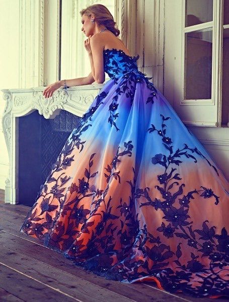 #Amazing beauty! #Beautiful dress! #Blue-orange long dress! great, i like the post. For latest womens fashion outfit visit us @ http://www.zoeslifestylefashion.com/clothing