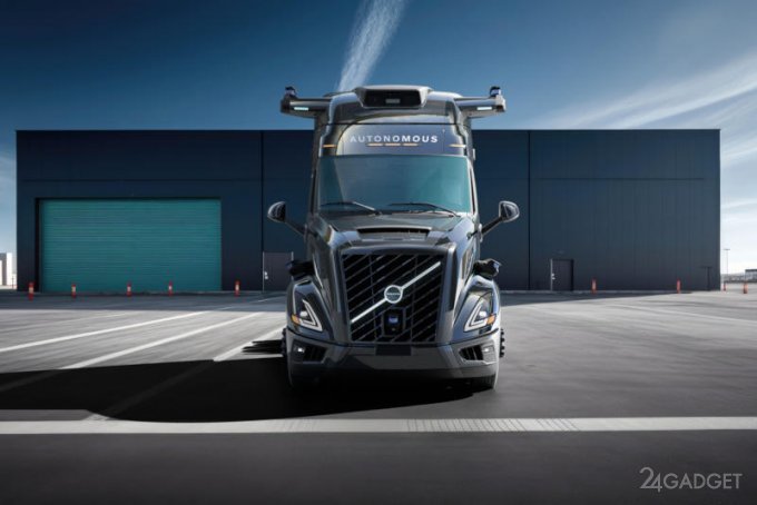 Как будет выглядеть тягач с полным автопилотом от Volvo volvo,авто,автопилот,гаджеты,грузовик,машина с автопилотом,техника,технологии,тягач