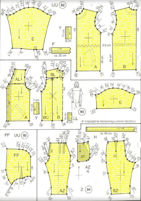Выкройки одежды из Германии № 18 Лучевой крой