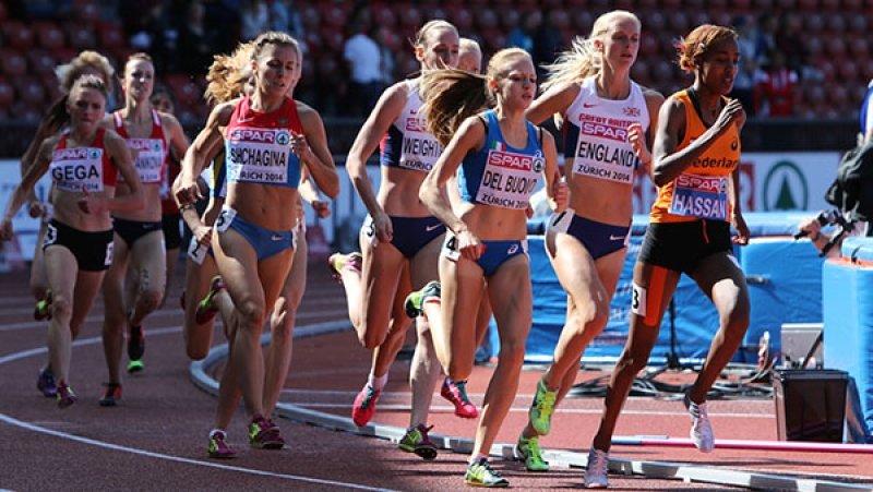 Соревнование по легкой атлетике — пока еще с участием спортсменов России