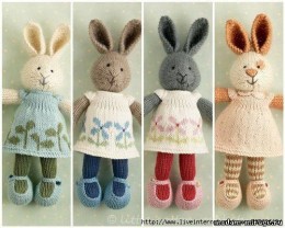Вязаные зайцы - тильды