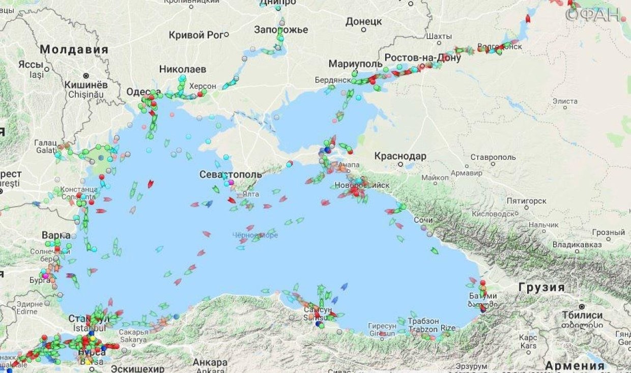 Корабли в черном море карта онлайн