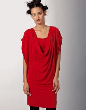 McQ by Alexander McQueen Jersey Cowl Neck Dress