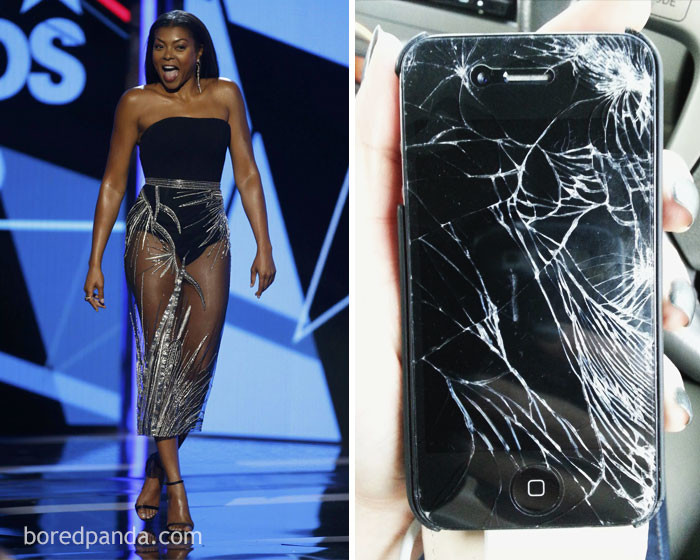 Тараджи Хенсон или разбитый айфон? мода, нелестные сравнения, смешно, фото