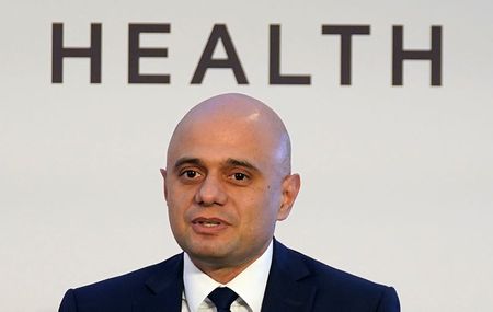 Britain's Health and Social Care Secretary Sajid Javid speaks during the Royal Foundation's Emergency Services Mental Health Symposium in London, Britain November 25, 2021. Andrew Matthews/Pool via REUTERS 