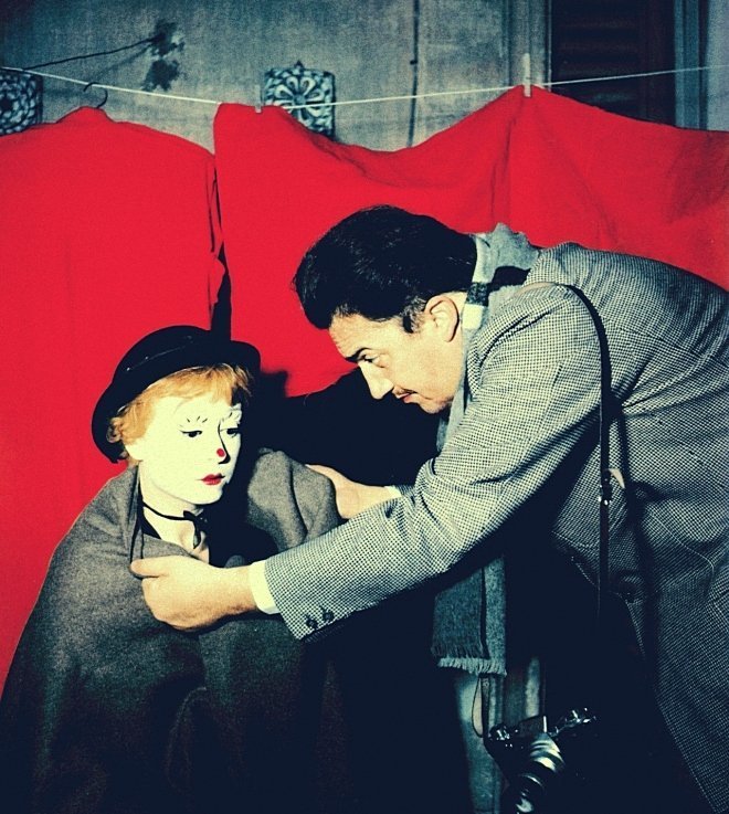 "Ла Страда" (1954) Федерико Феллини и Джульетта Мазина. Фотографии со съёмок, актеры, кинематограф, режиссеры