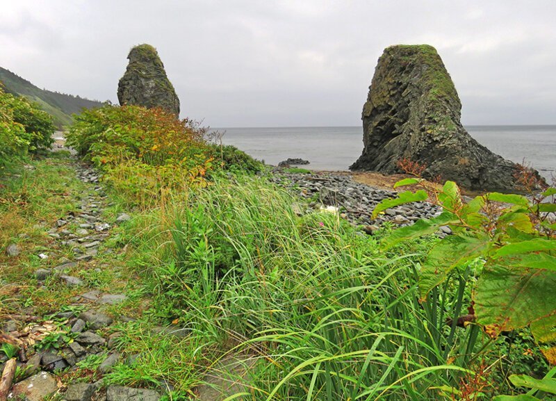 Кунашир: мыс Столбчатый Кунашир: мыс Столбчатый
